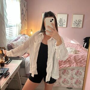 Amazon Women's White Button Down Shirt